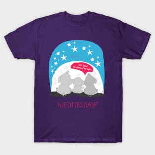 Silence night with Elephants family - Wear it on every Wednesday T-Shirt